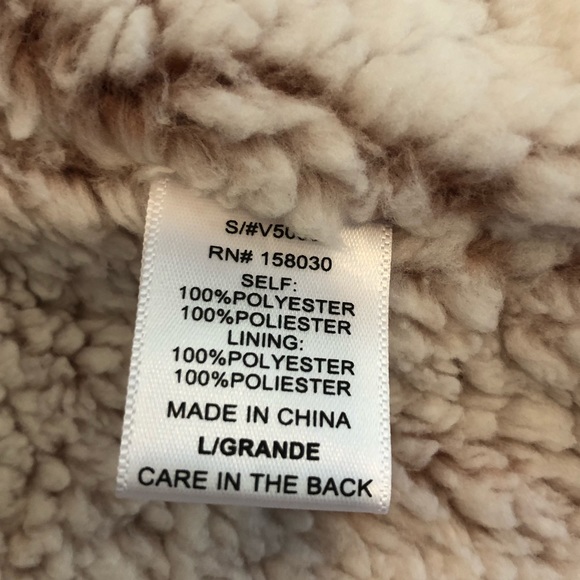 HP! Love Tree Sherpa Vest, Winter White & Pink Hue NWT Women’s Size Medium - Picture 7 of 9